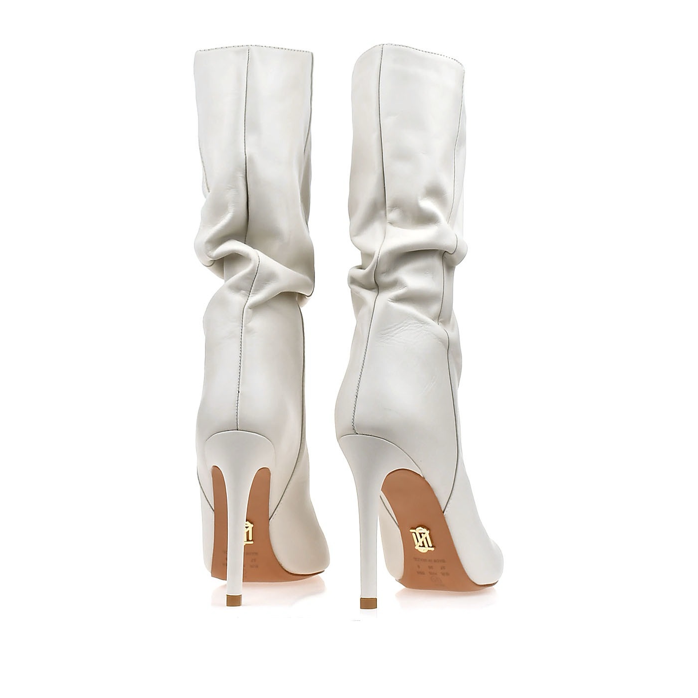 White wrinkled boots - Image 2