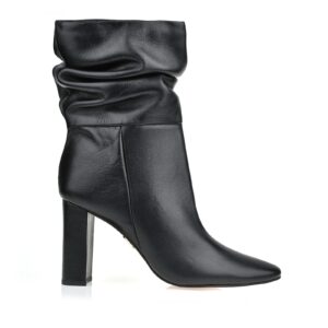 Black wrinkled boots