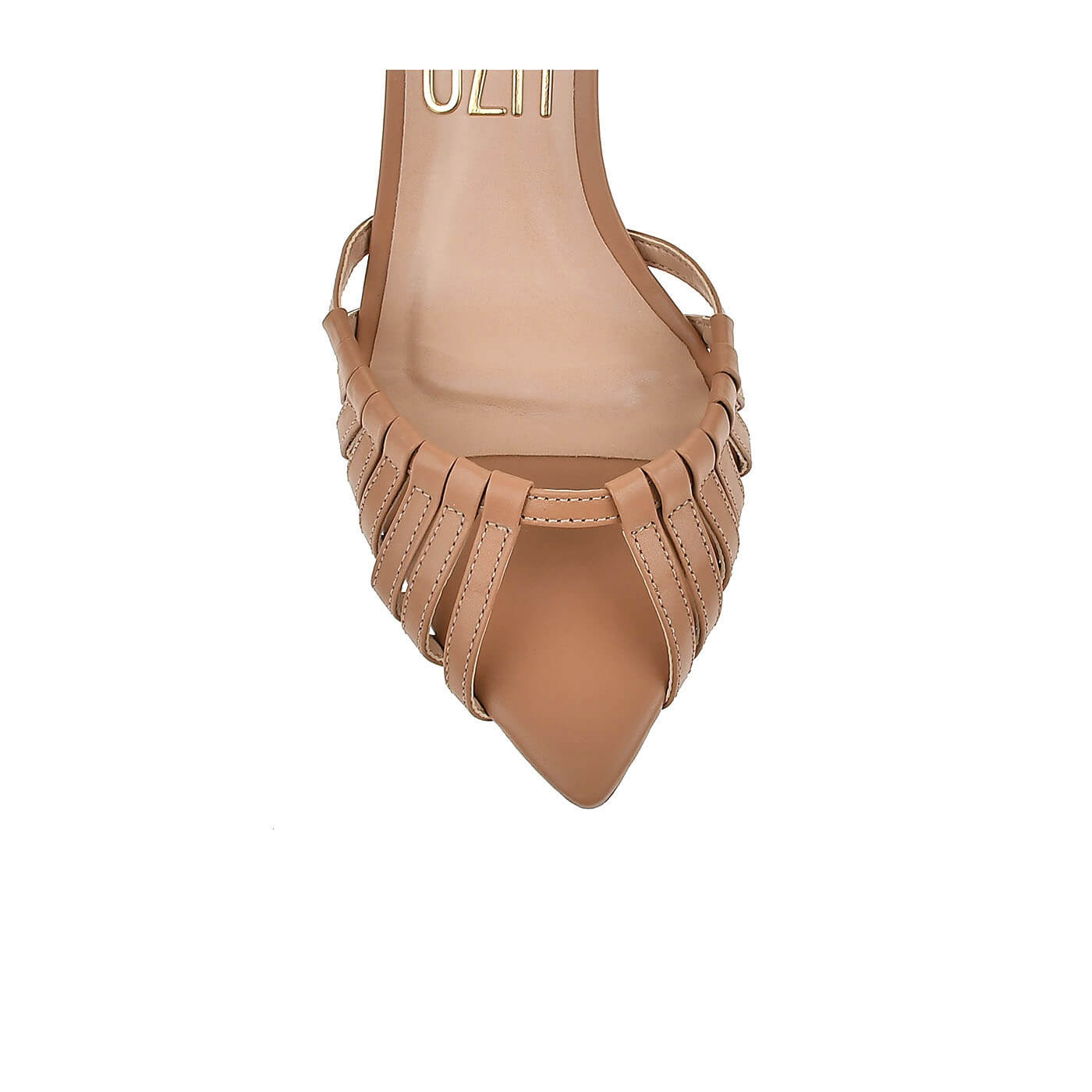 Tan Low Heel New Leather Sandals - Image 3