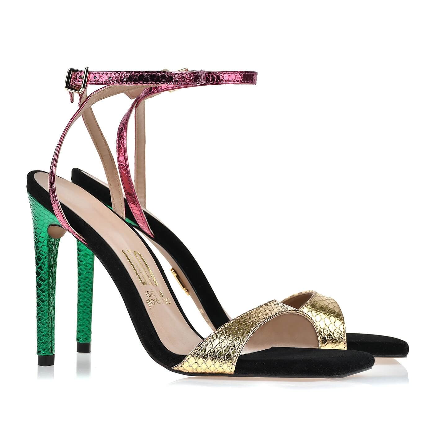 Isabella Fiorentino High Heel Metal Sandal - Image 2