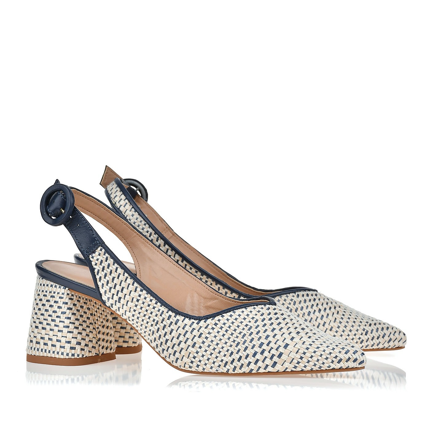 Slingback tweed blue - Image 3