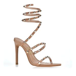 Spiraling Ankle Strap Heels